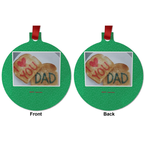 Custom Design - Metal Ball Ornament - Front and Back