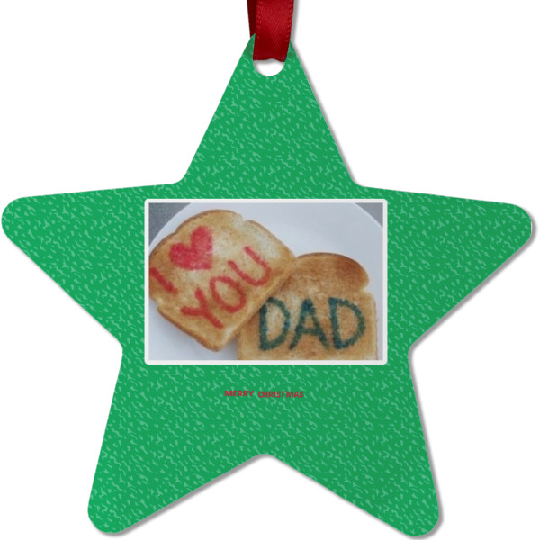 Custom Design - Metal Star Ornament - Front