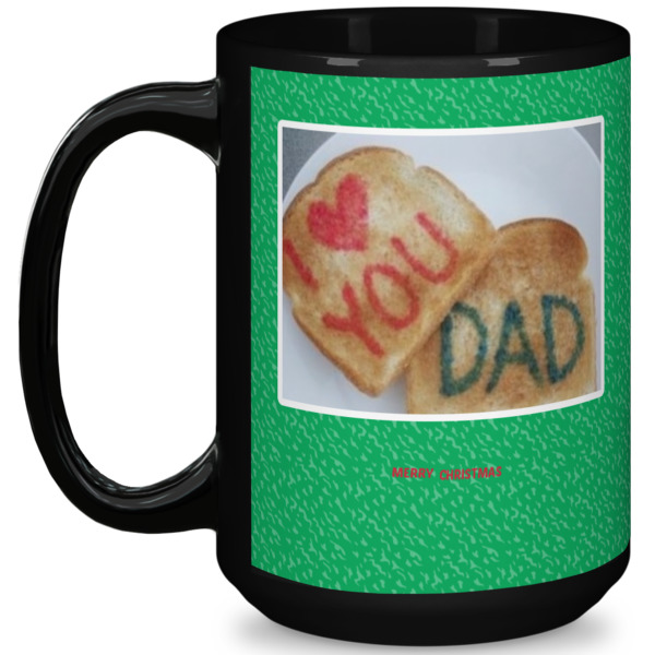 Custom Design Your Own 15 oz Coffee Mug - Black