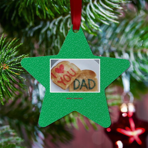 Custom Design - Metal Star Ornament - Lifestyle