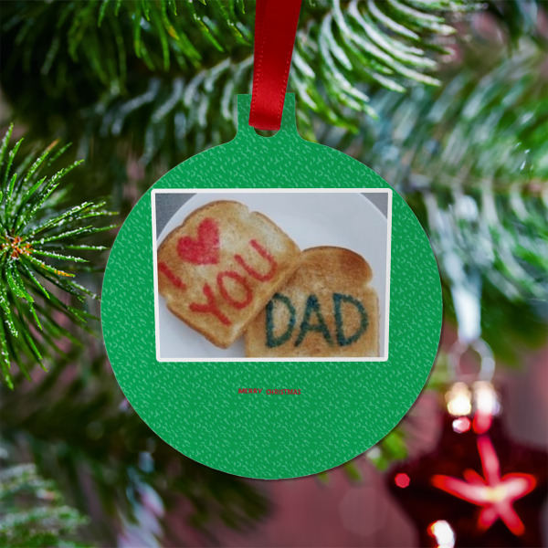 Custom Design - Metal Ball Ornament - Lifestyle