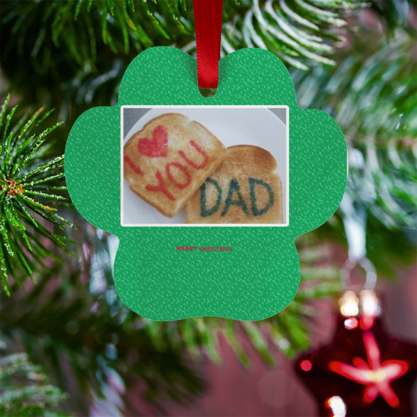 Custom Design - Metal Paw Ornament - Lifestyle