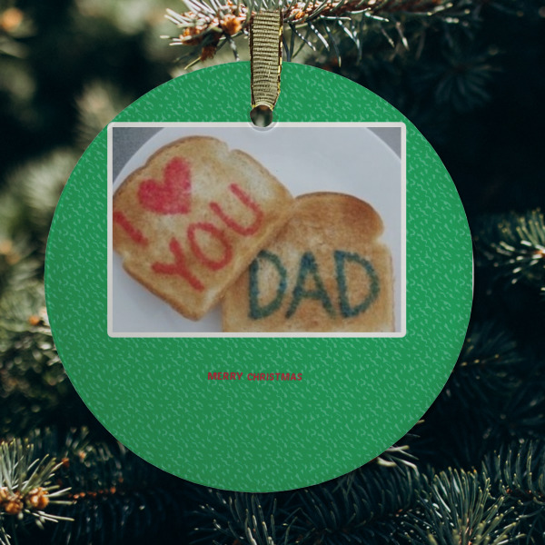 Custom Design - Frosted Glass Ornament - Round (Lifestyle)