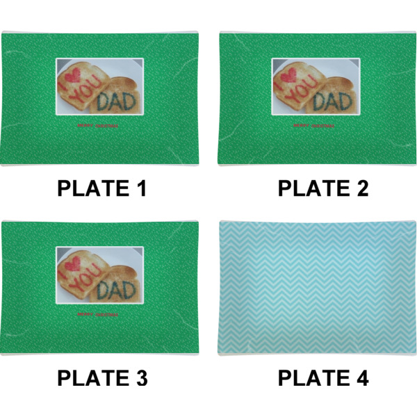 Custom Design - Set of Rectangular Appetizer / Dessert Plates (Approval)