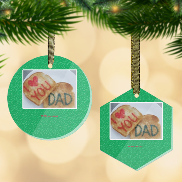 Custom Design Your Own Flat Glass Ornament
