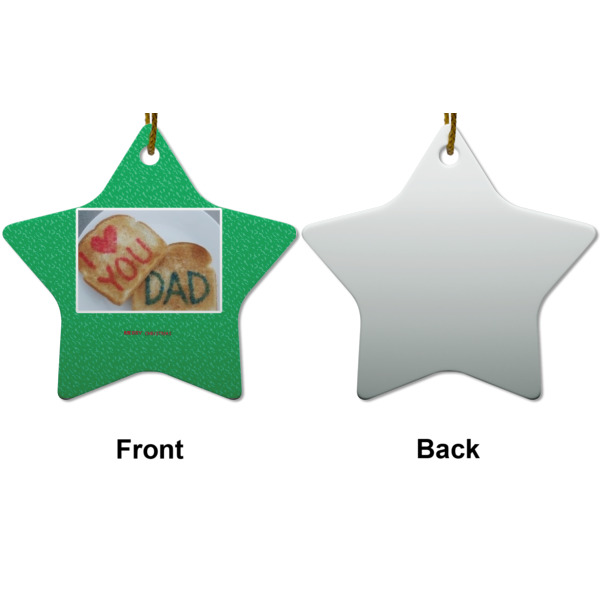 Custom Design - Ceramic Flat Ornament - Star Front & Back (APPROVAL)