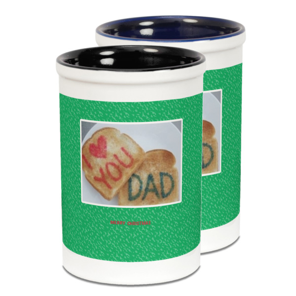 Custom Design Your Own Ceramic Pencil Holder - Large