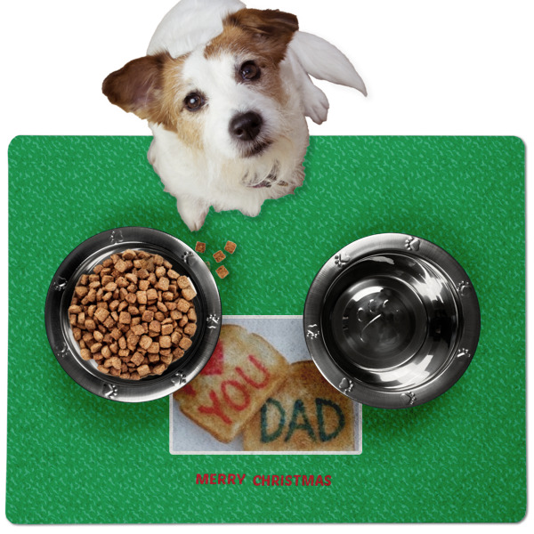 Custom Design - Dog Food Mat - Medium LIFESTYLE