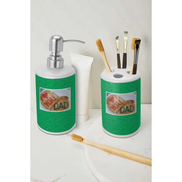 Custom Design - Ceramic Bathroom Accessories - LIFESTYLE (toothbrush holder & soap dispenser)