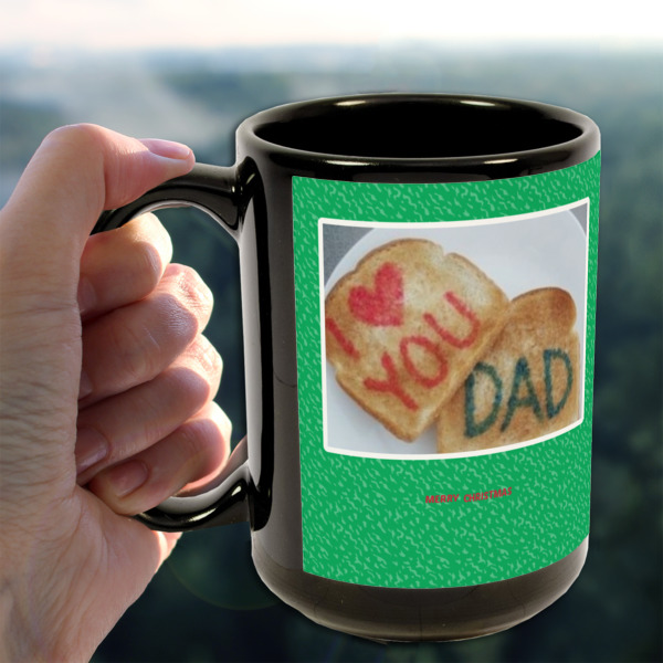 Custom Design - 15oz. Black Mug - Lifestyle