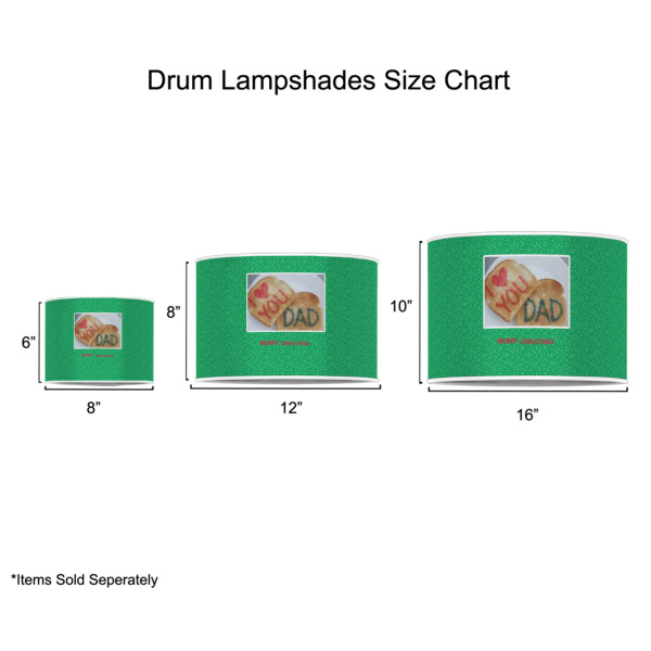 Custom Design - Drum Lampshades - Sizing Chart