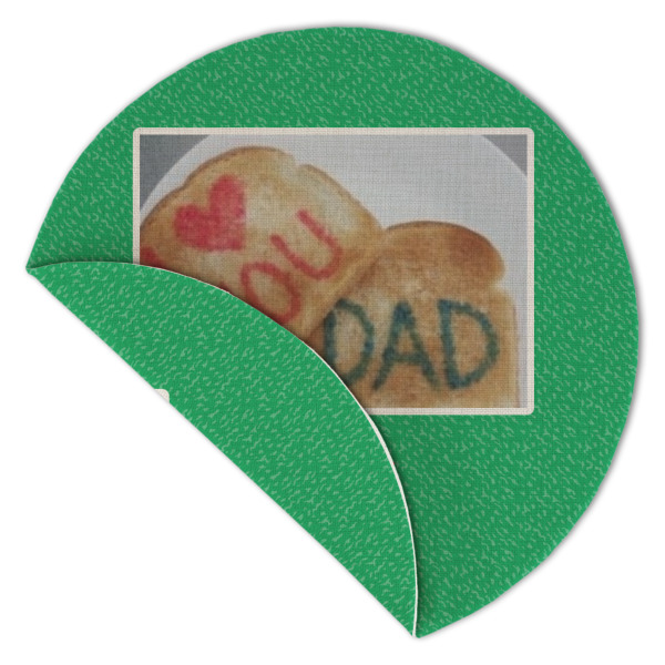 Custom Design - Round Linen Placemats - Front (folded corner double sided)