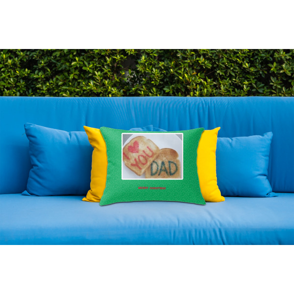 Custom Design - Outdoor Throw Pillow  - LIFESTYLE (Rectangular - 20x14)