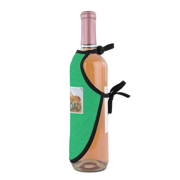 Custom Design - Wine Bottle Apron - DETAIL WITH CLIP ON NECK