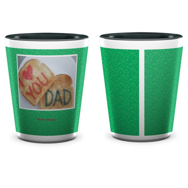 Custom Design - Ceramic Shot Glass - Two Tone - Front & Back