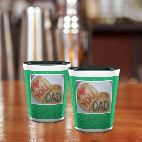 Custom Design - Ceramic Shot Glass - Two Tone - Lifestyle