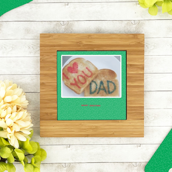 Custom Design - Bamboo Trivet with 6" Tile - LIFESTYLE