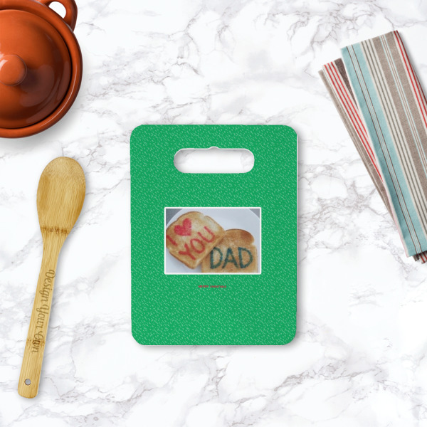 Custom Design - Rectangle Trivet with Handle - LIFESTYLE