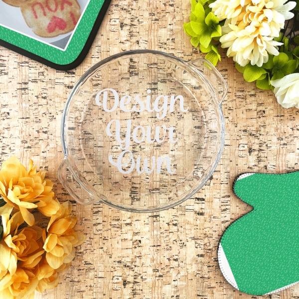 Custom Design - Glass Pie Dish - LIFESTYLE
