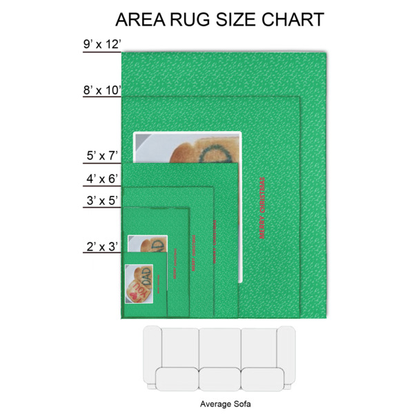 Custom Design - 2'x3' Indoor Area Rugs - Size Chart