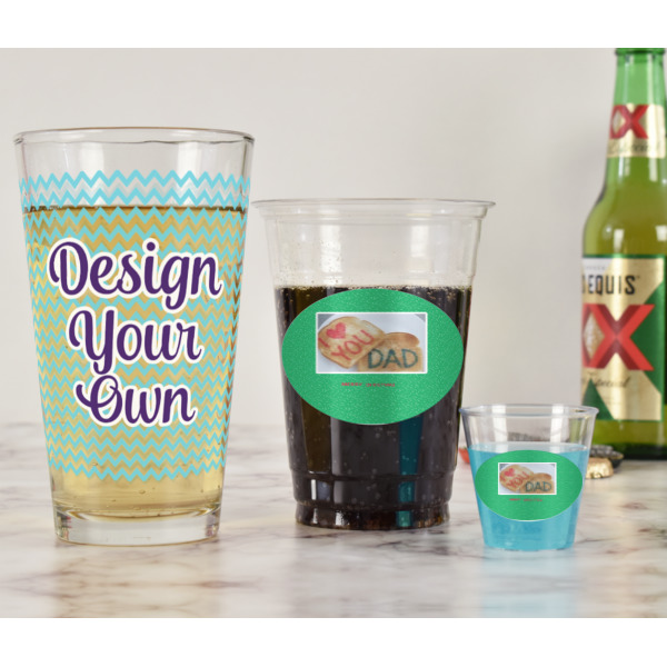 Custom Design - Pint Glass - Full Fill w Transparency - In Context