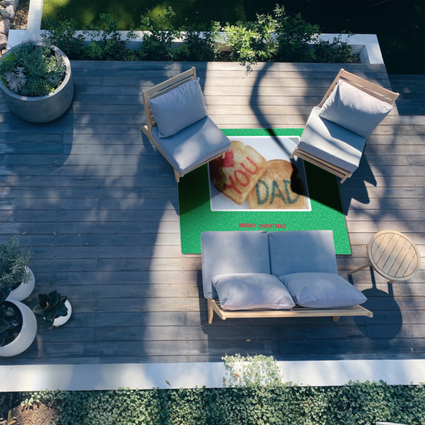 Custom Design - 5'x7' Patio Rug - In context