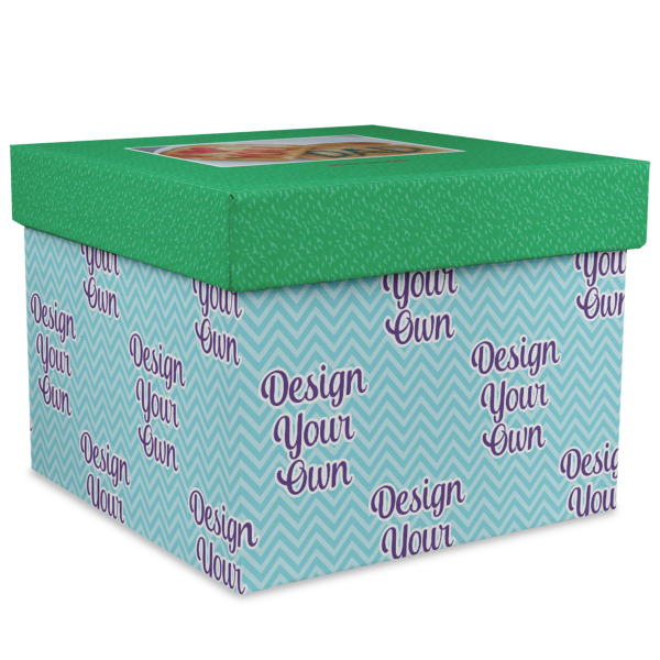 Custom Design Your Own Gift Box with Lid - Canvas Wrapped - XX-Large