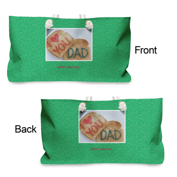 Custom Design - Large Rope Tote - From & Back View