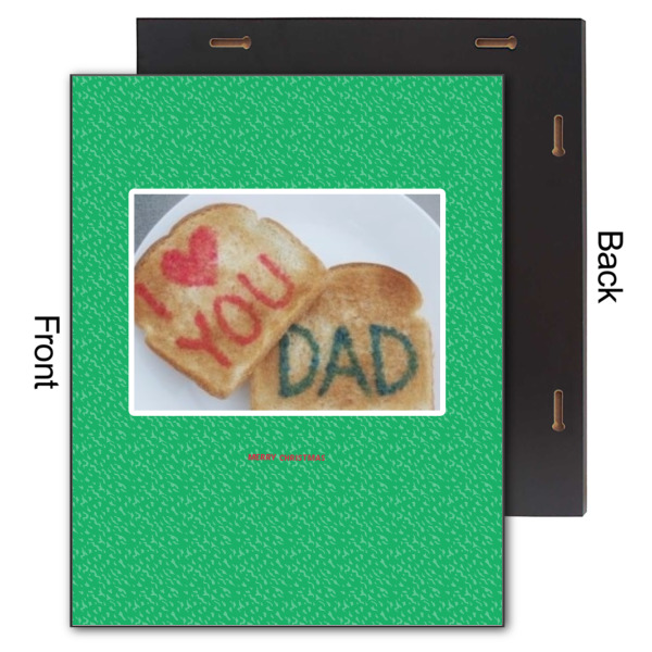 Custom Design - 11x14 Wood Print - Front & Back View