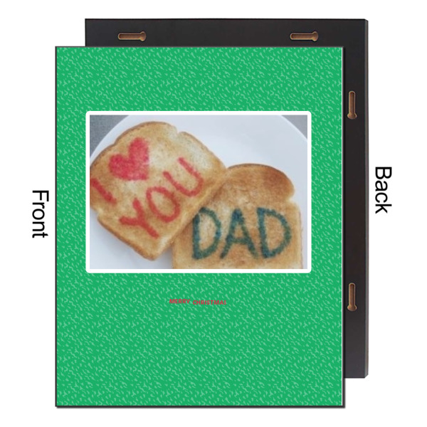 Custom Design - 16x20 Wood Print - Front & Back View