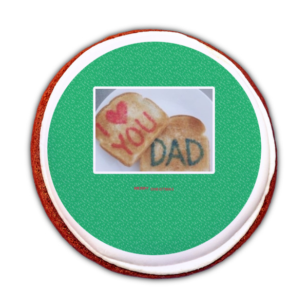 Custom Design - Printed Icing Circle - Medium - On Cookie