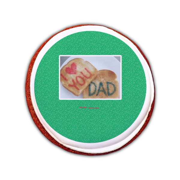Custom Design - Printed Icing Circle - Small - On Cookie