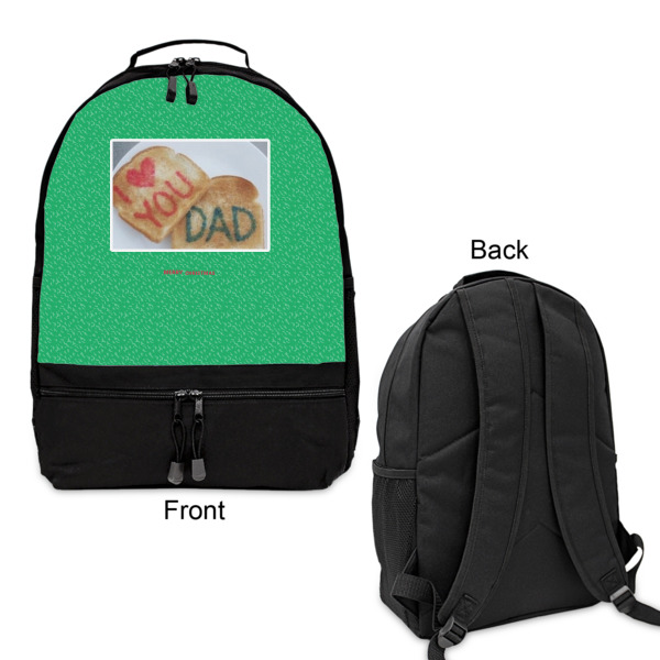 Custom Design - Large Backpack - Black - Front & Back View