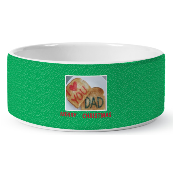 Custom Design - Ceramic Dog Bowl - Medium - Front