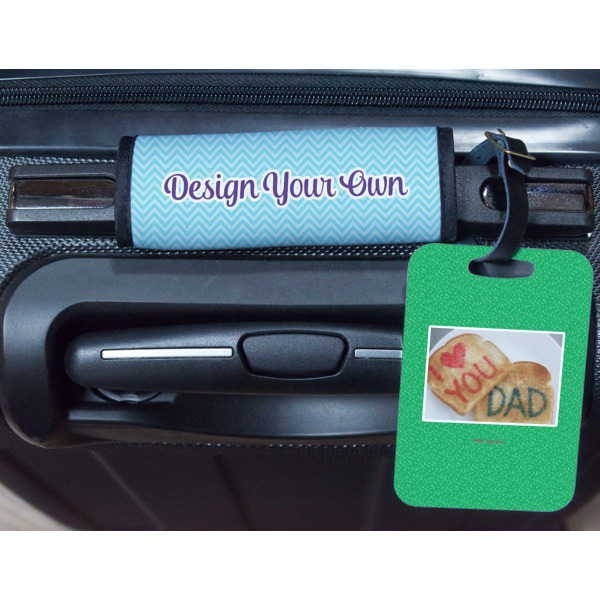 Custom Design - Metal Luggage Tag & Handle Wrap - In Context