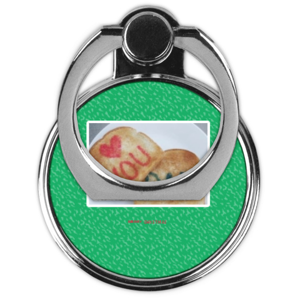 Custom Design - Cell Phone Ring Stand & Holder - Front (Collapsed)