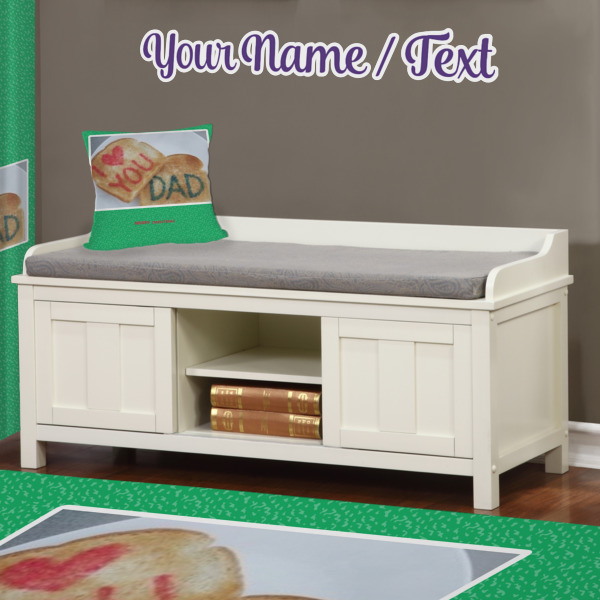 Custom Design - Wall Name Decal Above Storage bench