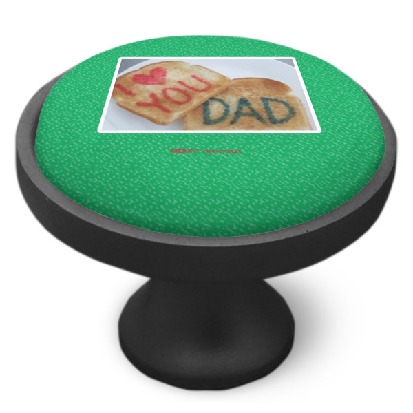 Custom Design - Cabinet Knob - Black - Side