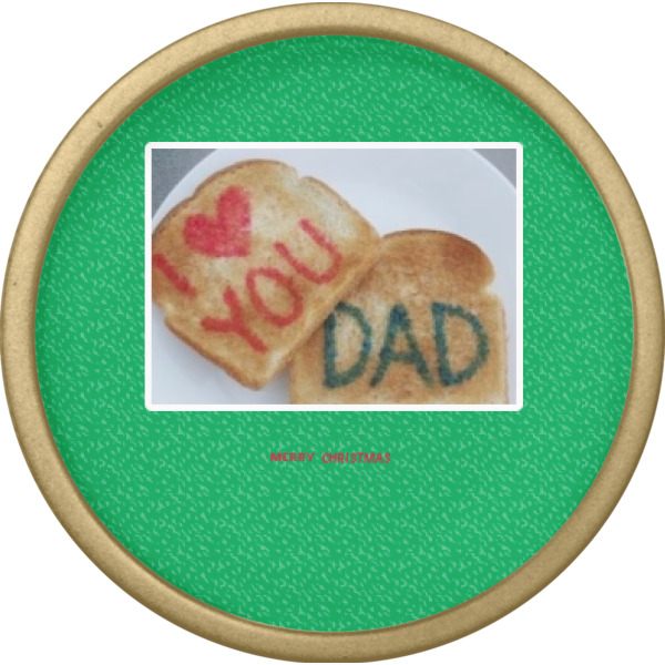 Custom Design - Cabinet Knob - Gold - Front