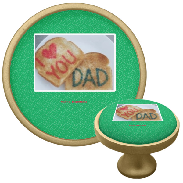 Custom Design - Cabinet Knob - Gold - Multi Angle