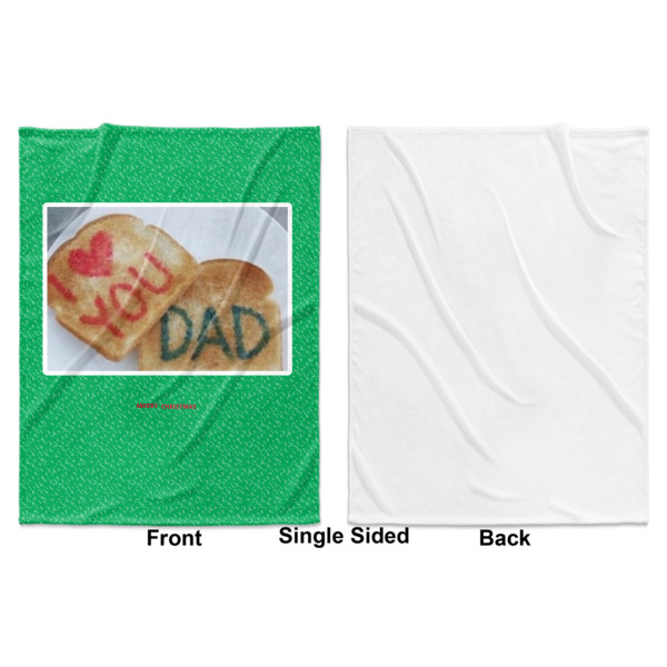 Custom Design - Baby Blanket (Single Sided - Printed Front, White Back)