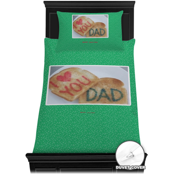 Custom Design - Bedding Set - Twin - Duvet - On Bed