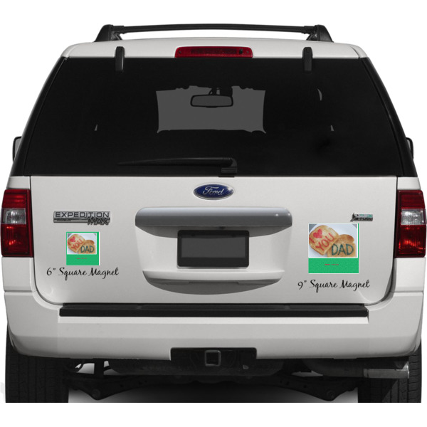 Custom Design - Personalized Square Car Magnets on Ford Explorer