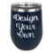 Design Your Own Stemless Stainless Steel Wine Tumbler - Navy - Single-Sided