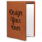 Custom Design - Cognac Leatherette Portfolios with Notepad - Large - Main