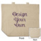 Custom Design - Reusable Cotton Grocery Bag - Front & Back View