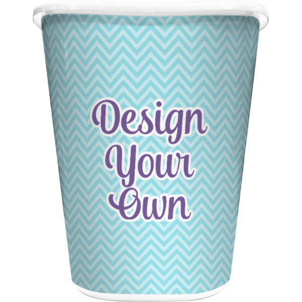 Custom Design Your Own Waste Basket - Single-Sided - White