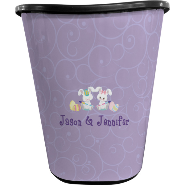 Custom Design Your Own Waste Basket - Double-Sided - Black