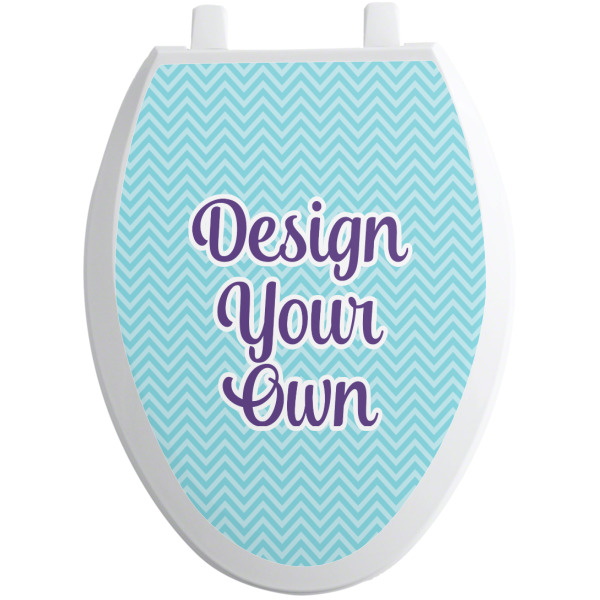 Custom Design Your Own Toilet Seat Decal - Elongated