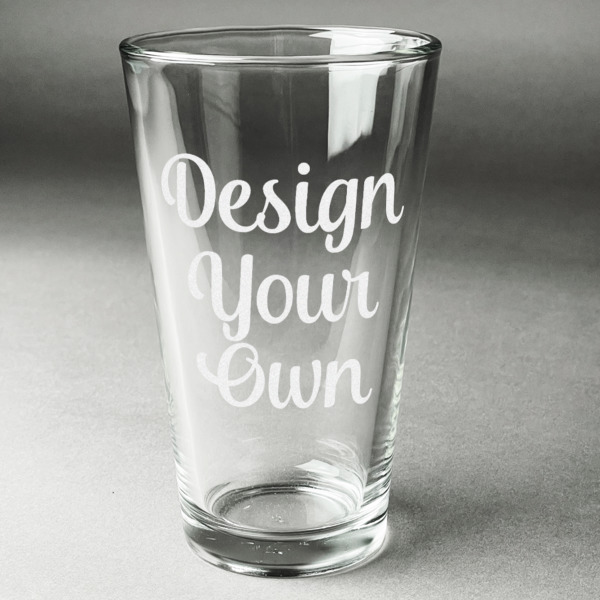 Custom Design Your Own Pint Glass - Laser Engraved - Single